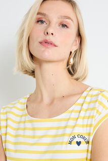 T-shirt col bateau femme