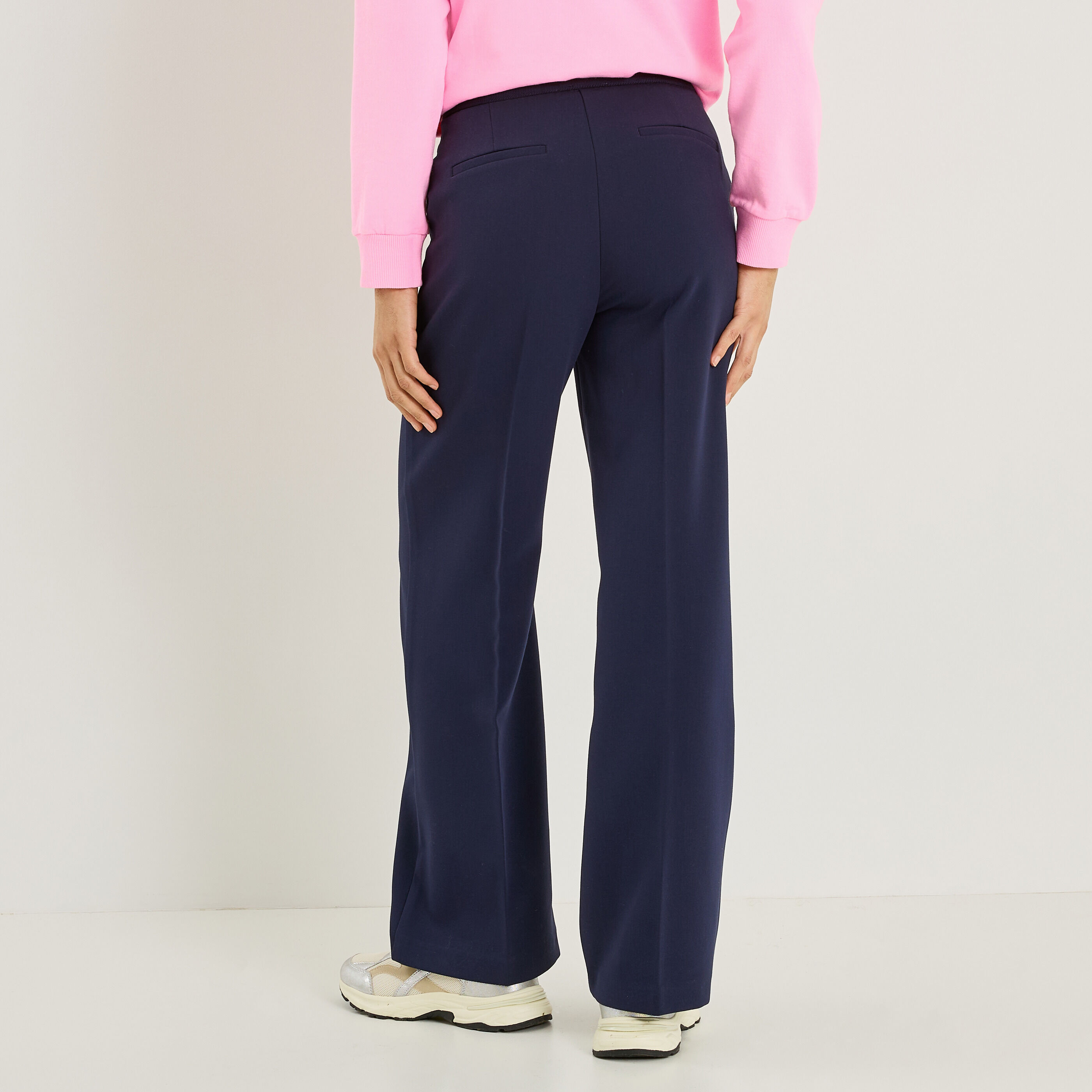 Pantalon large taille &eacute;lastiqu&eacute;e femme