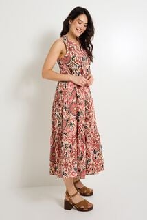 Robe longue imprimée femme