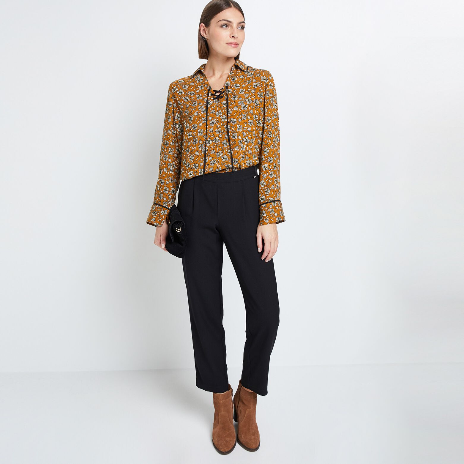 Blouse imprimé fleuri femme