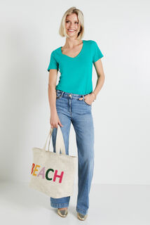 Tshirt basique col V femme