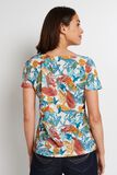 T-shirt imprimé fleuri femme