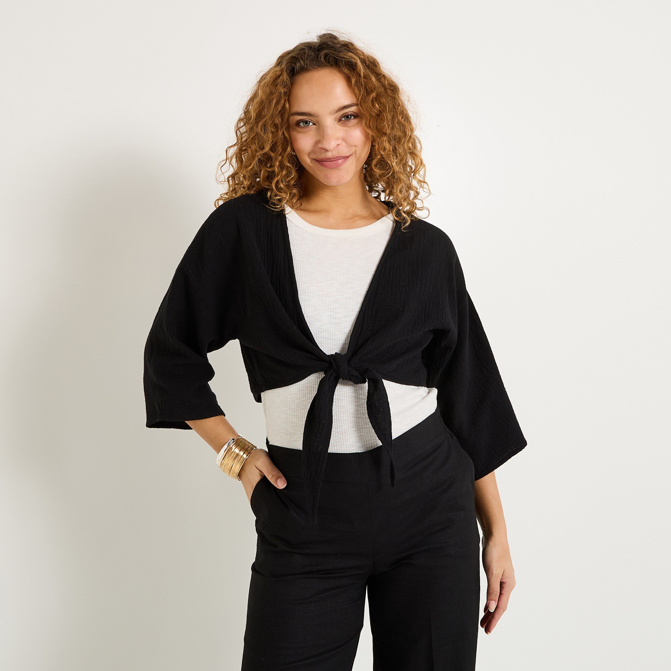 Chemise &agrave; nouer femme