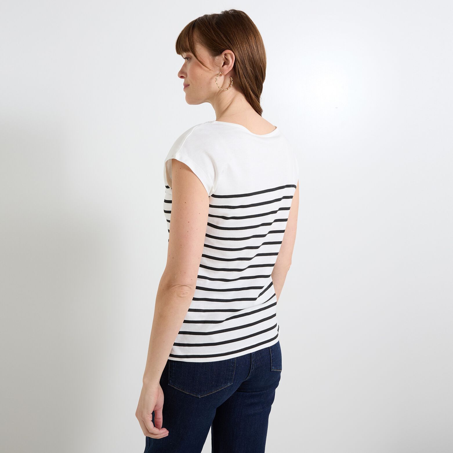T-shirt col V femme