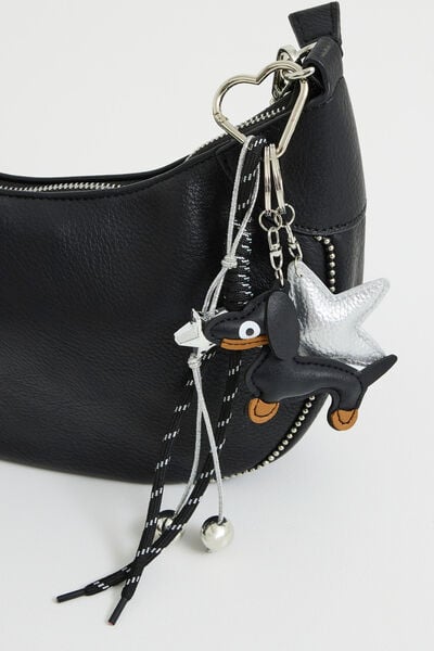 Porte-clés étoile et chien femme