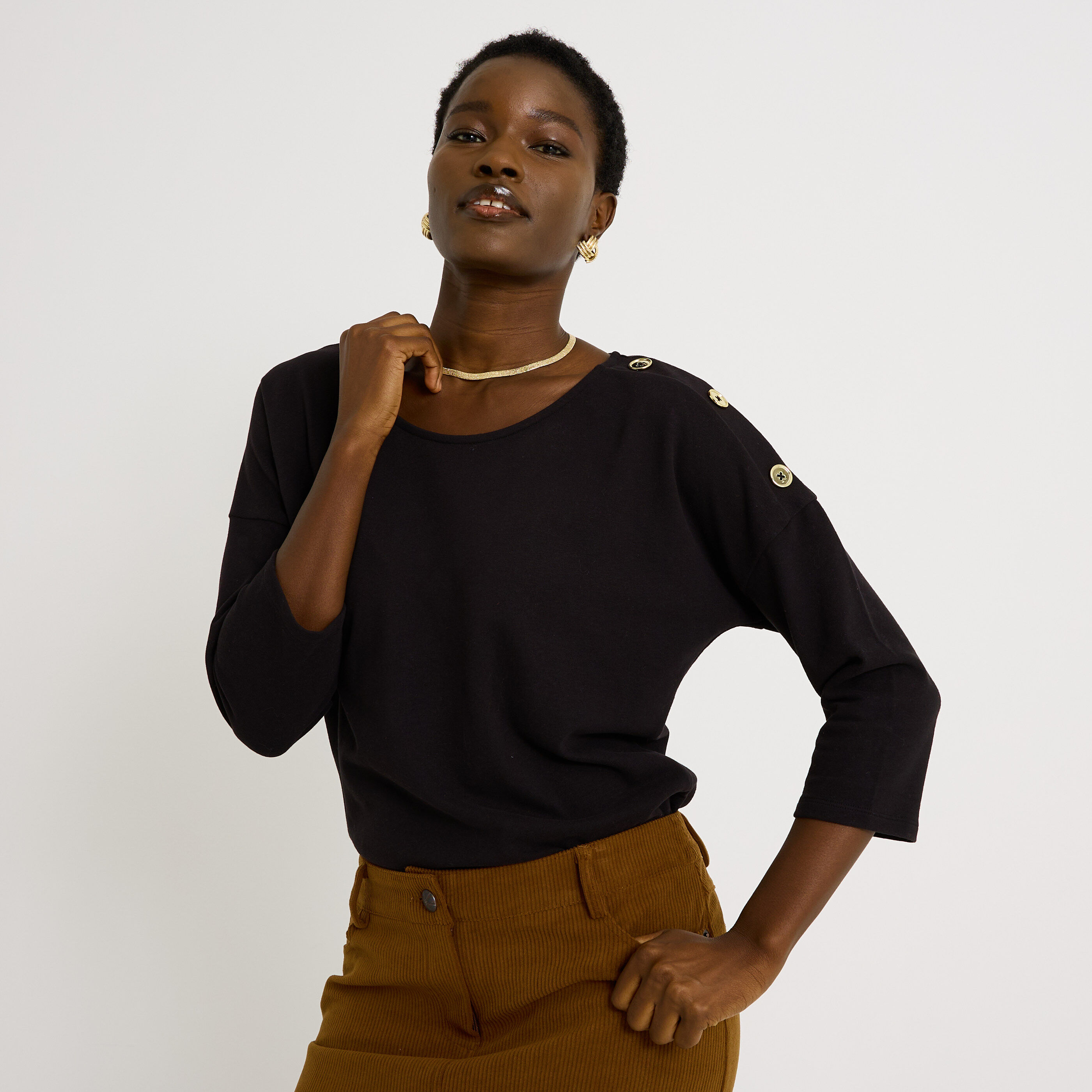 T-shirt col rond femme