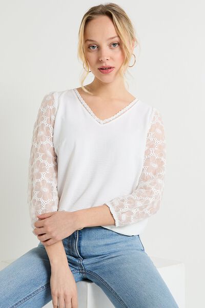 Blouse à manches fantaisie femme