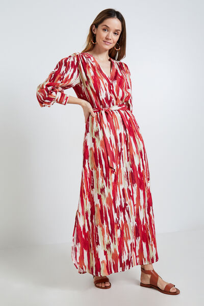 Robe longue imprimée femme