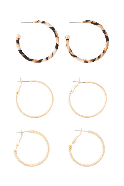 Set de 3 paires de créoles
