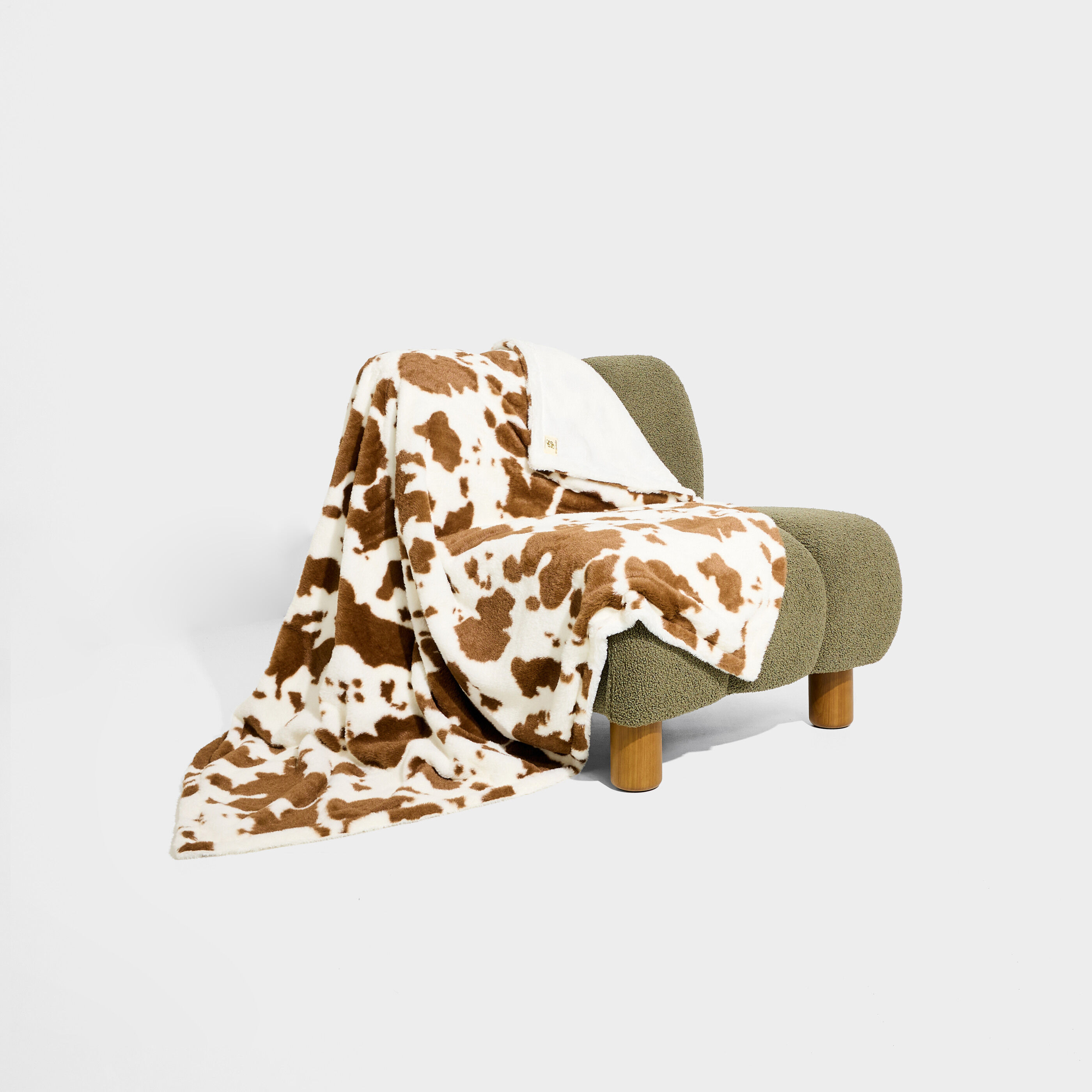 Plaid doux &agrave; motif vache femme