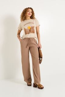 Pantalon large fluide femme