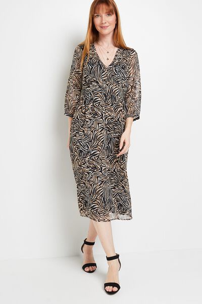 Robe longue imprimée femme