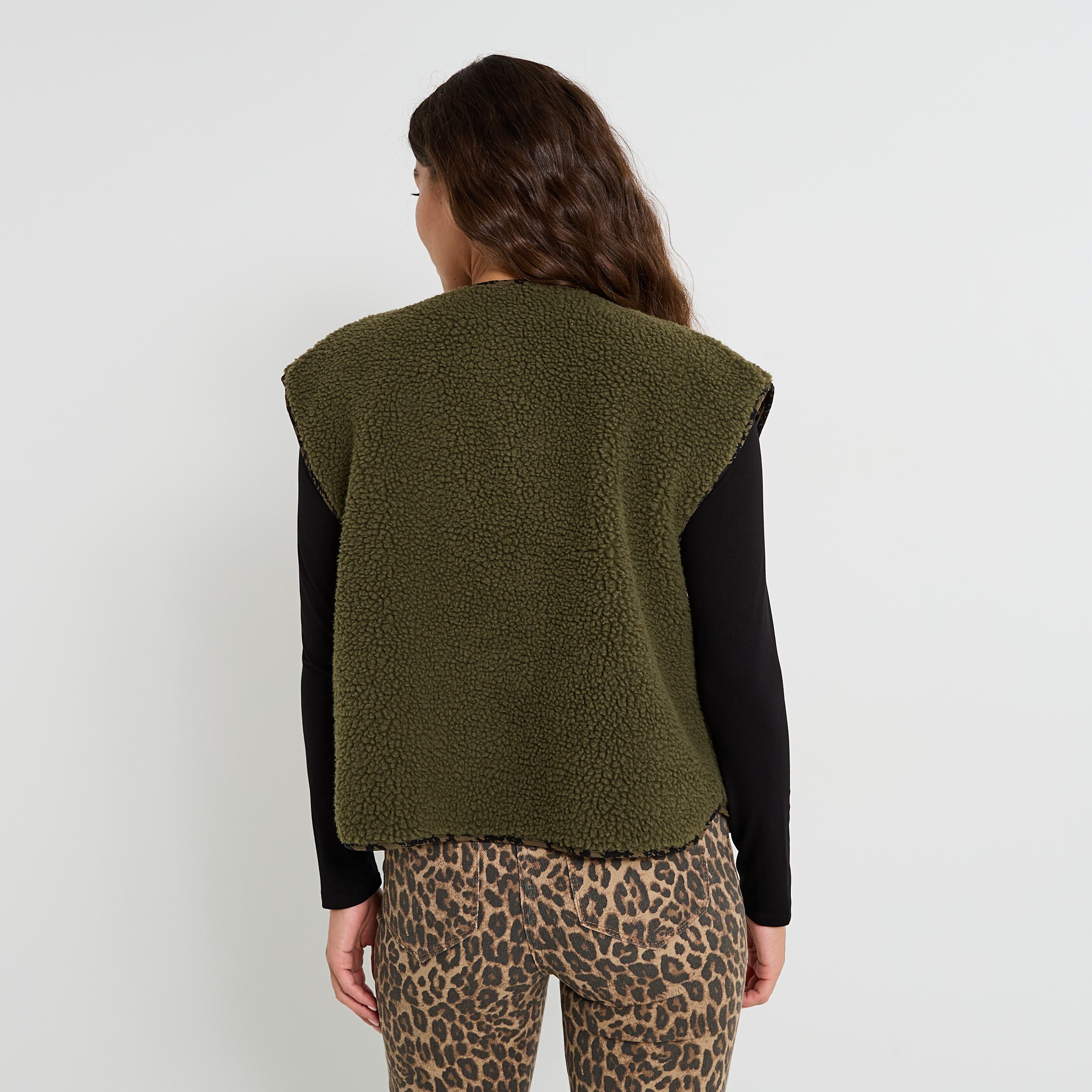 Gilet r&eacute;versible sans manches femme