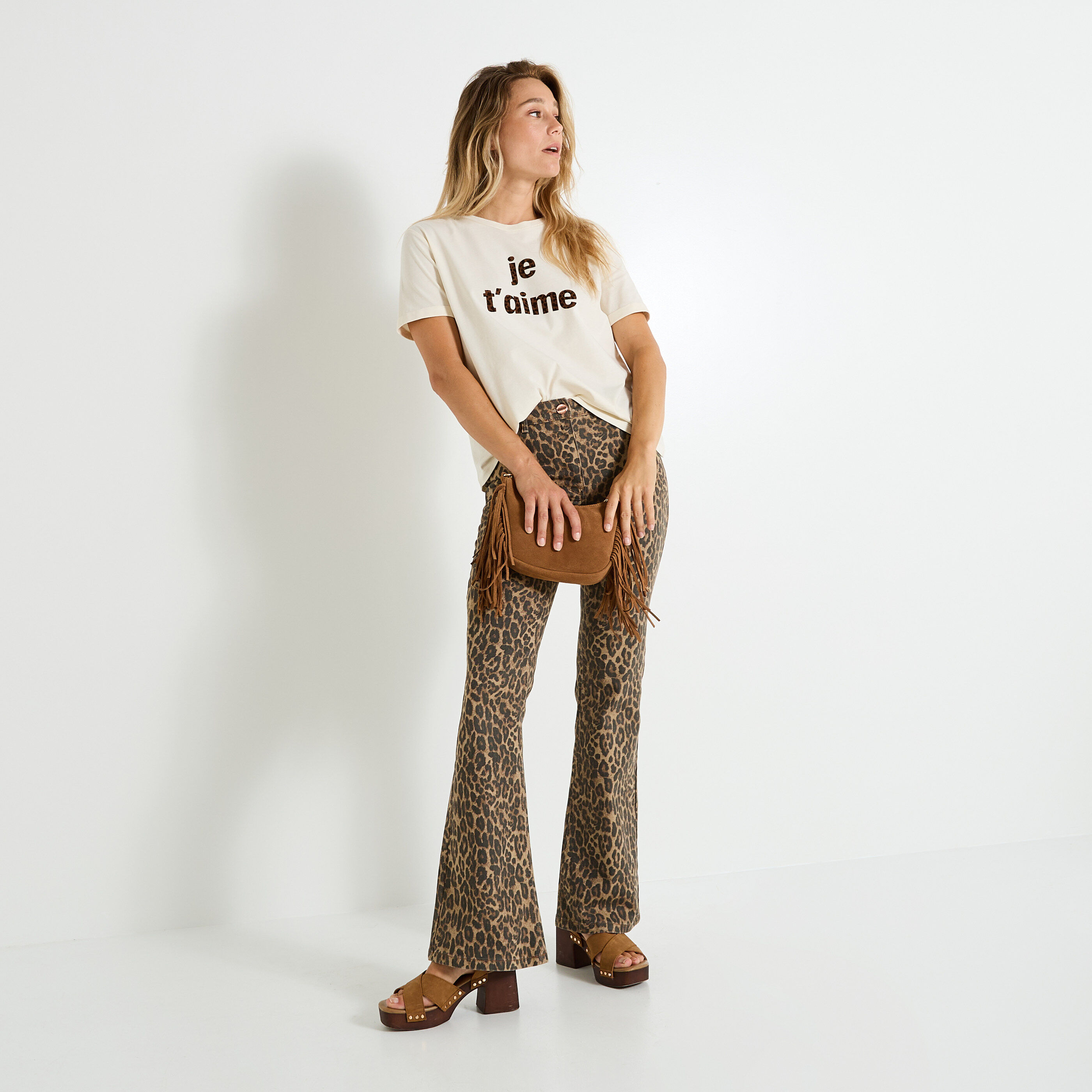 T-shirt col rond femme