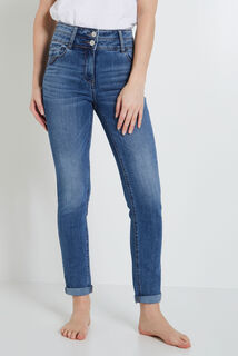 Jean raccourci taille haute HANOI femme