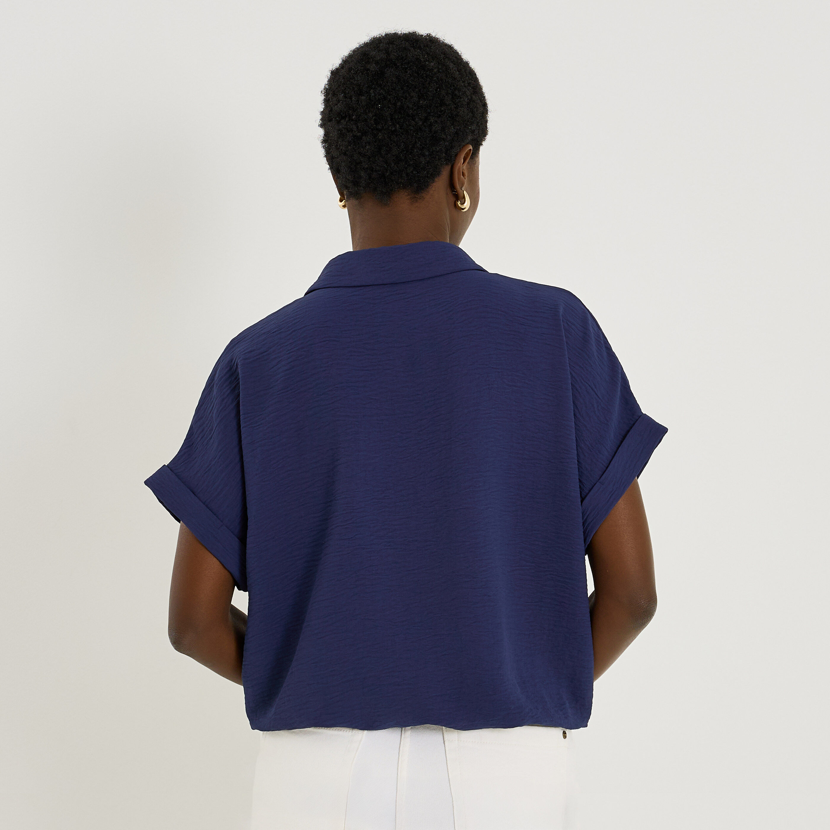 Chemise fluide manches courtes femme