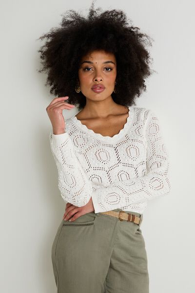 Pull jeux de points femme