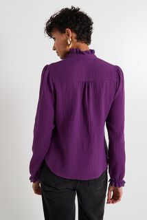 Chemisier col montant femme
