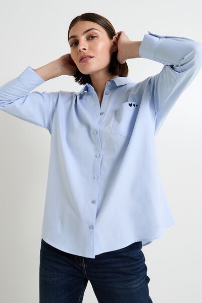 Chemisier col chemise femme