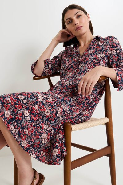 Robe col chemise femme