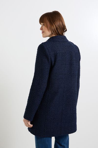 Manteau tweed boutons femme