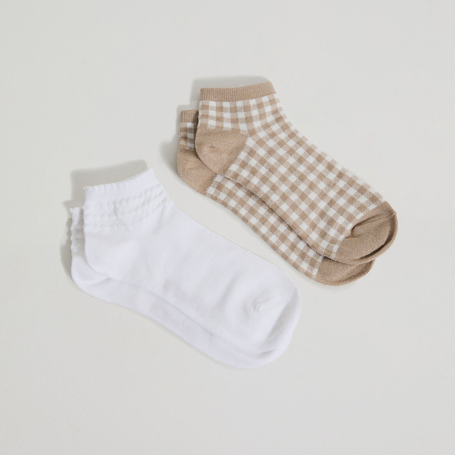 Lot de 2 paires de socquettess femme