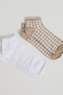 Lot de 2 paires de socquettess femme