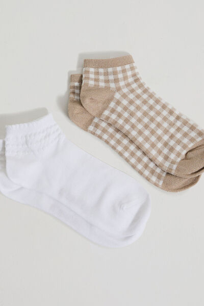 Lot de 2 paires de socquettess femme