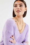 Pull fluffy col V femme