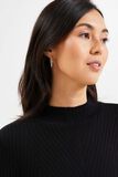 Pull fin côtelé femme
