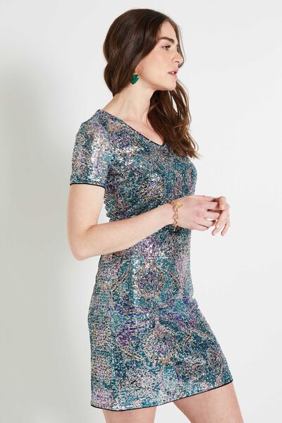 Robe à sequins femme