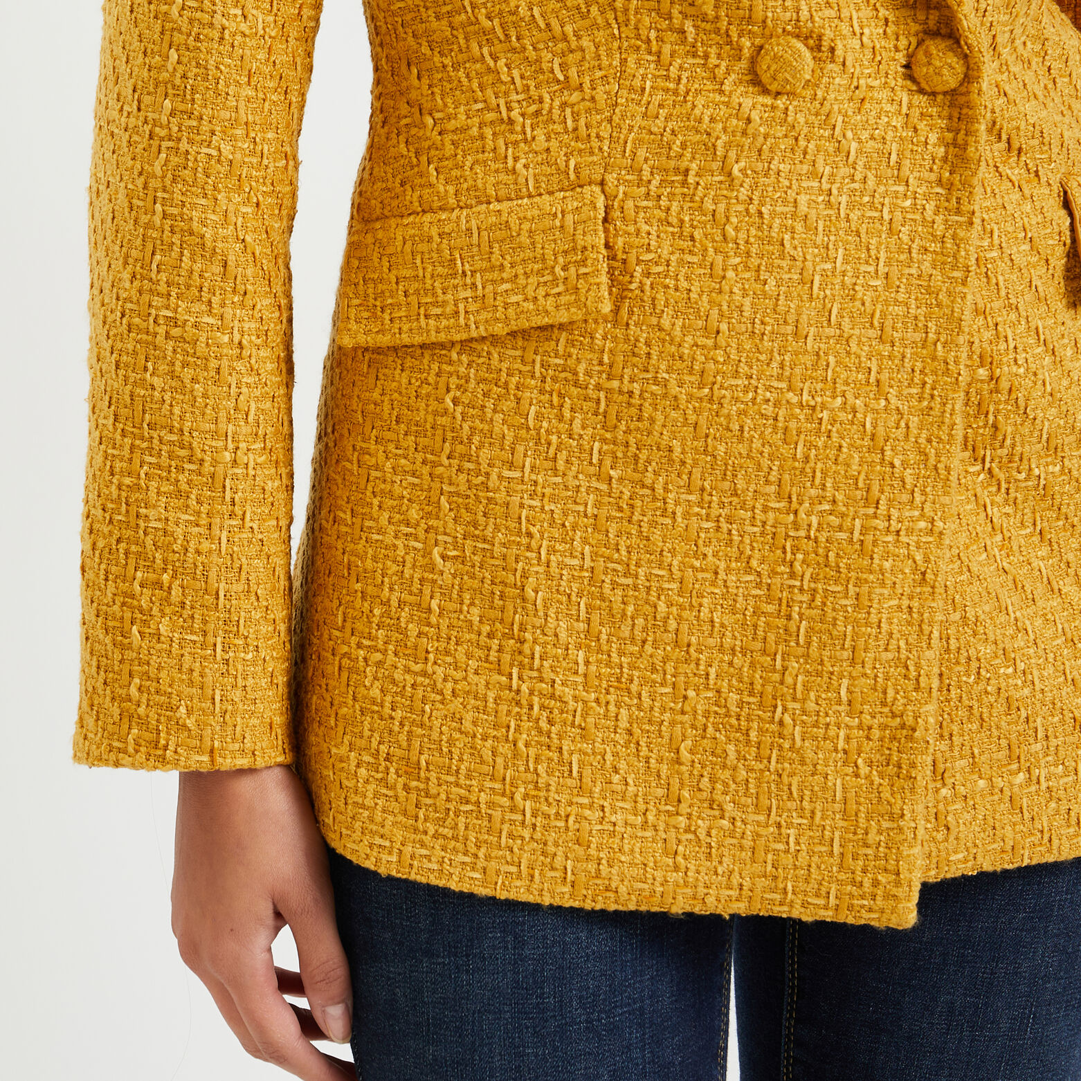 Veste blazer effet tweed femme
