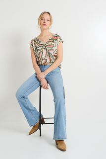 T-shirt col V femme