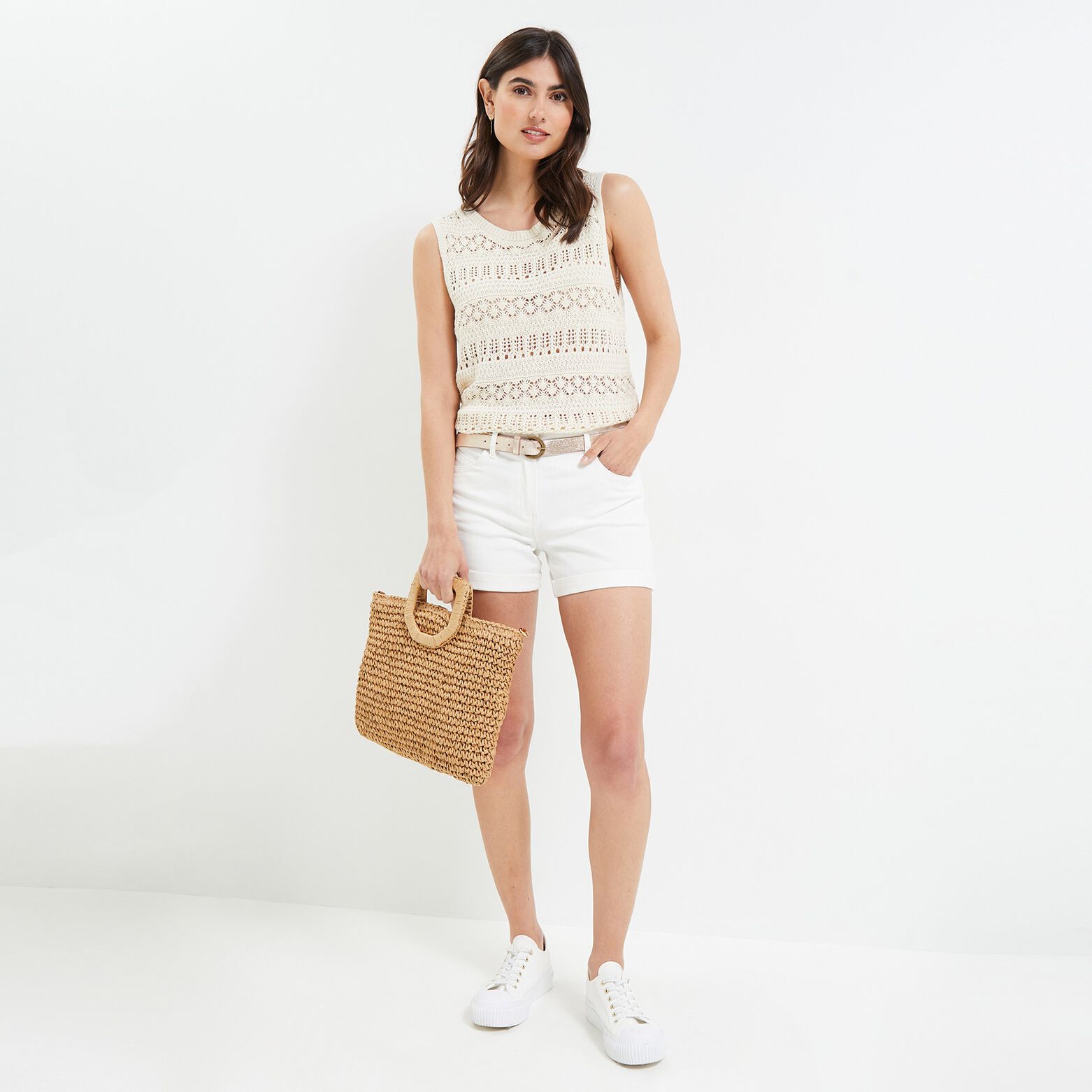 Pull en crochet femme