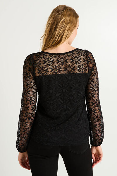 Blouse maille brodée femme
