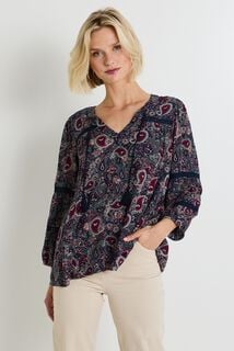 Blouse col V femme