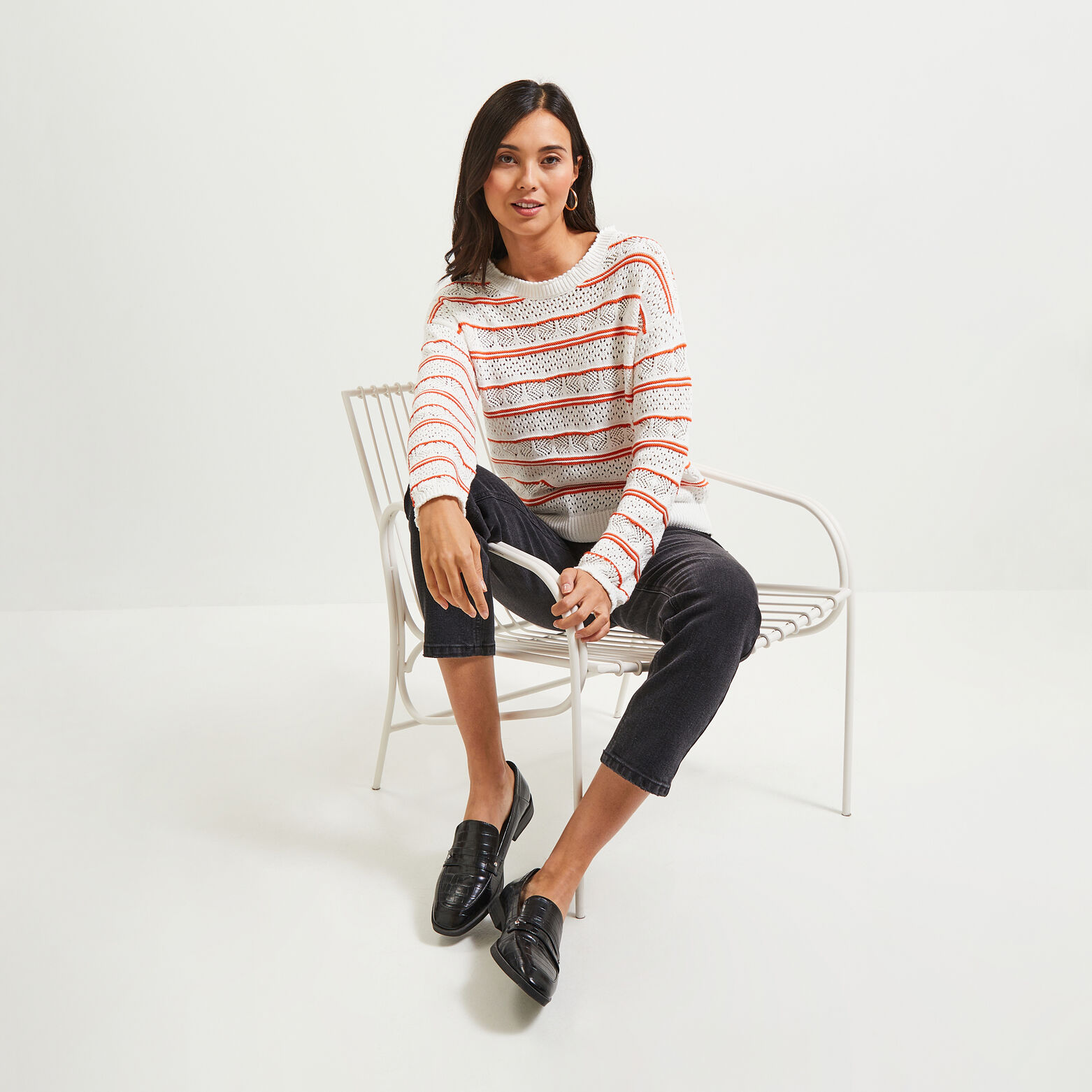 Pull crochet femme