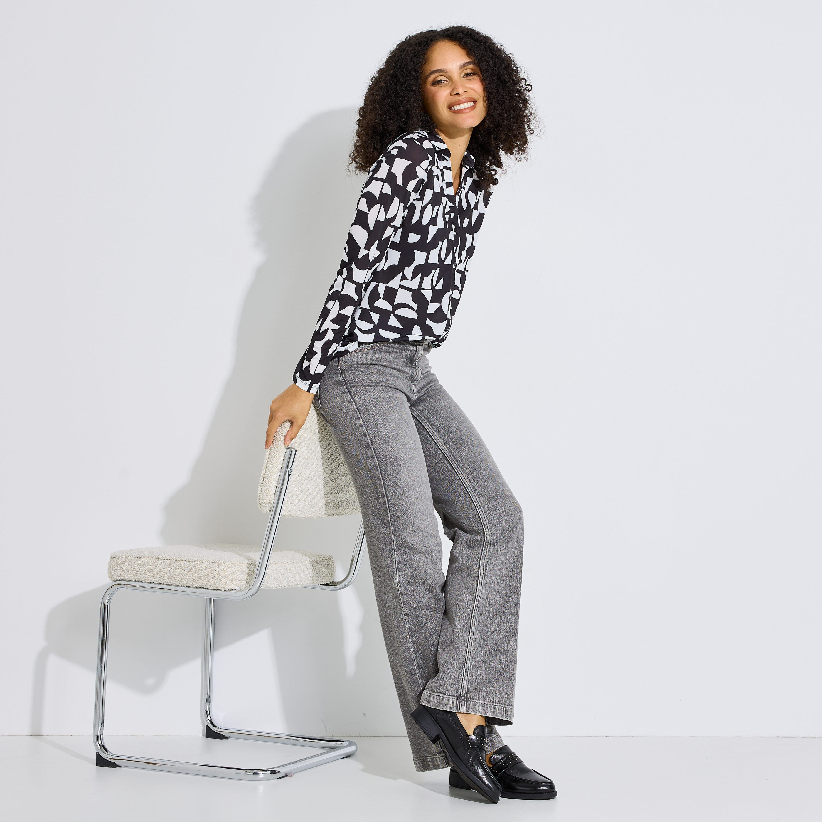 Chemise imprim&eacute;e originale femme