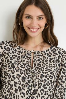 Blouse imprimé léopard femme