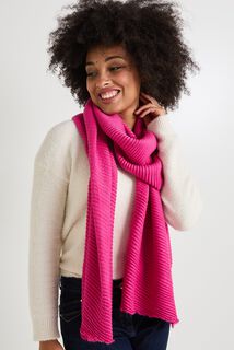 Echarpe unie plissée femme