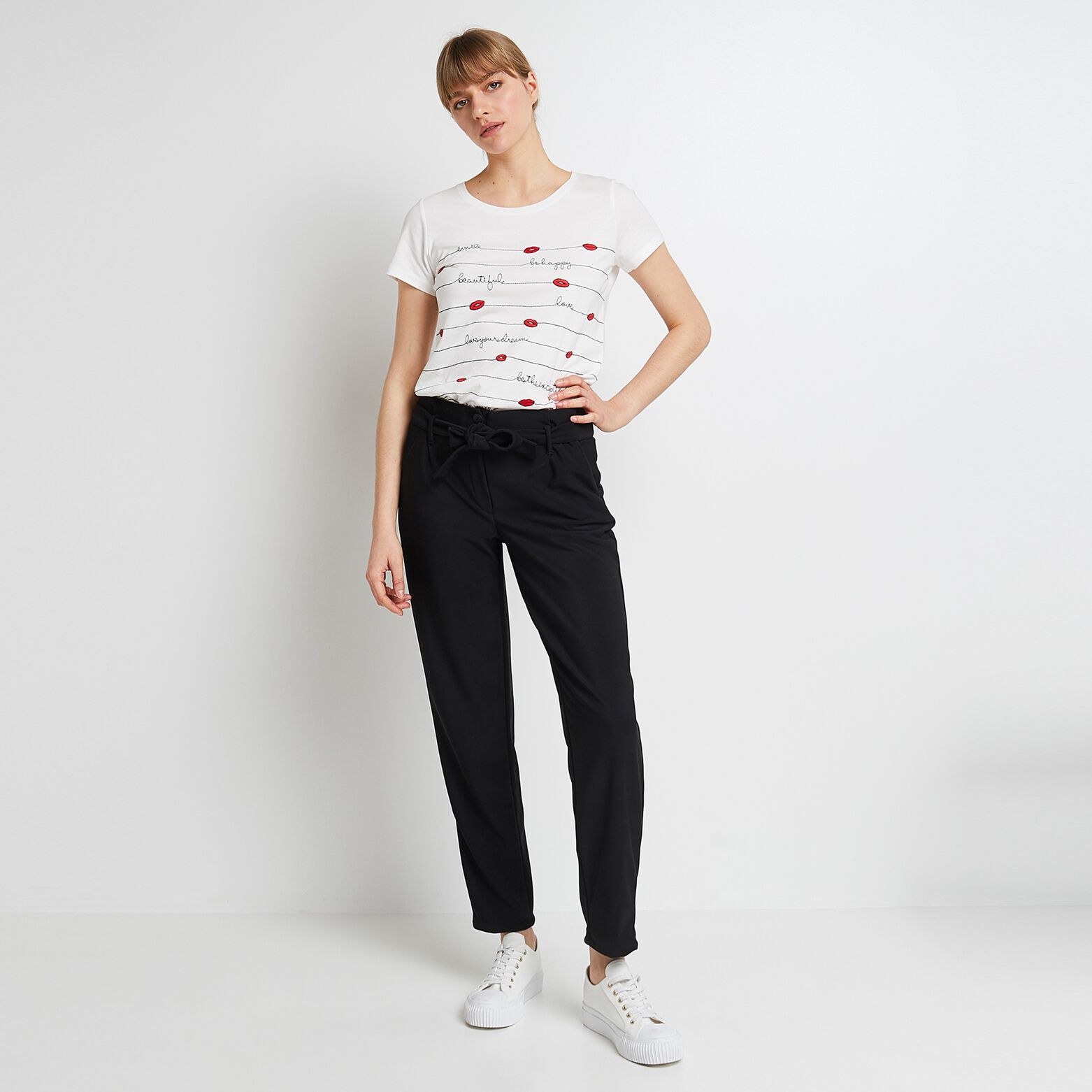 Pantalon paperbag femme