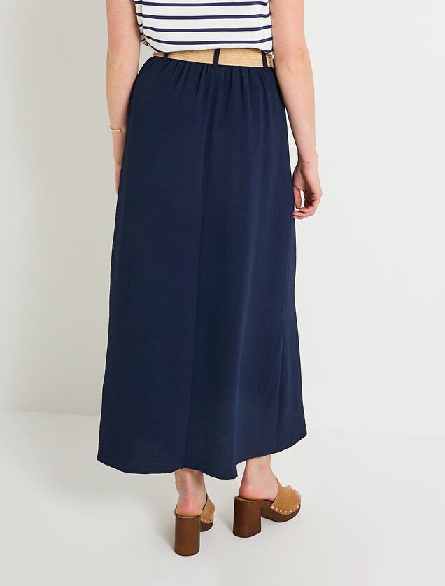 Jupe longue avec ceinture femme