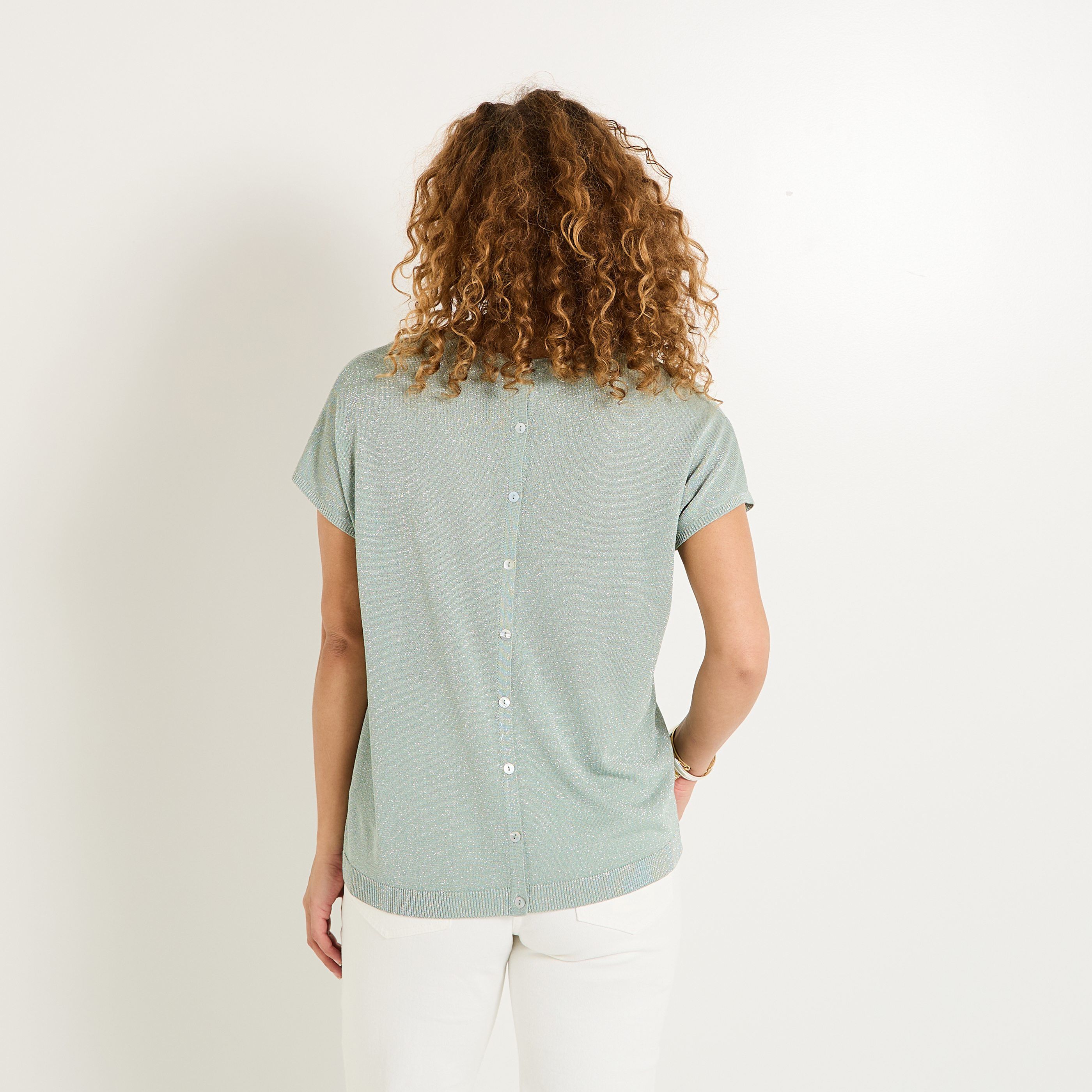 Pull manches courtes femme