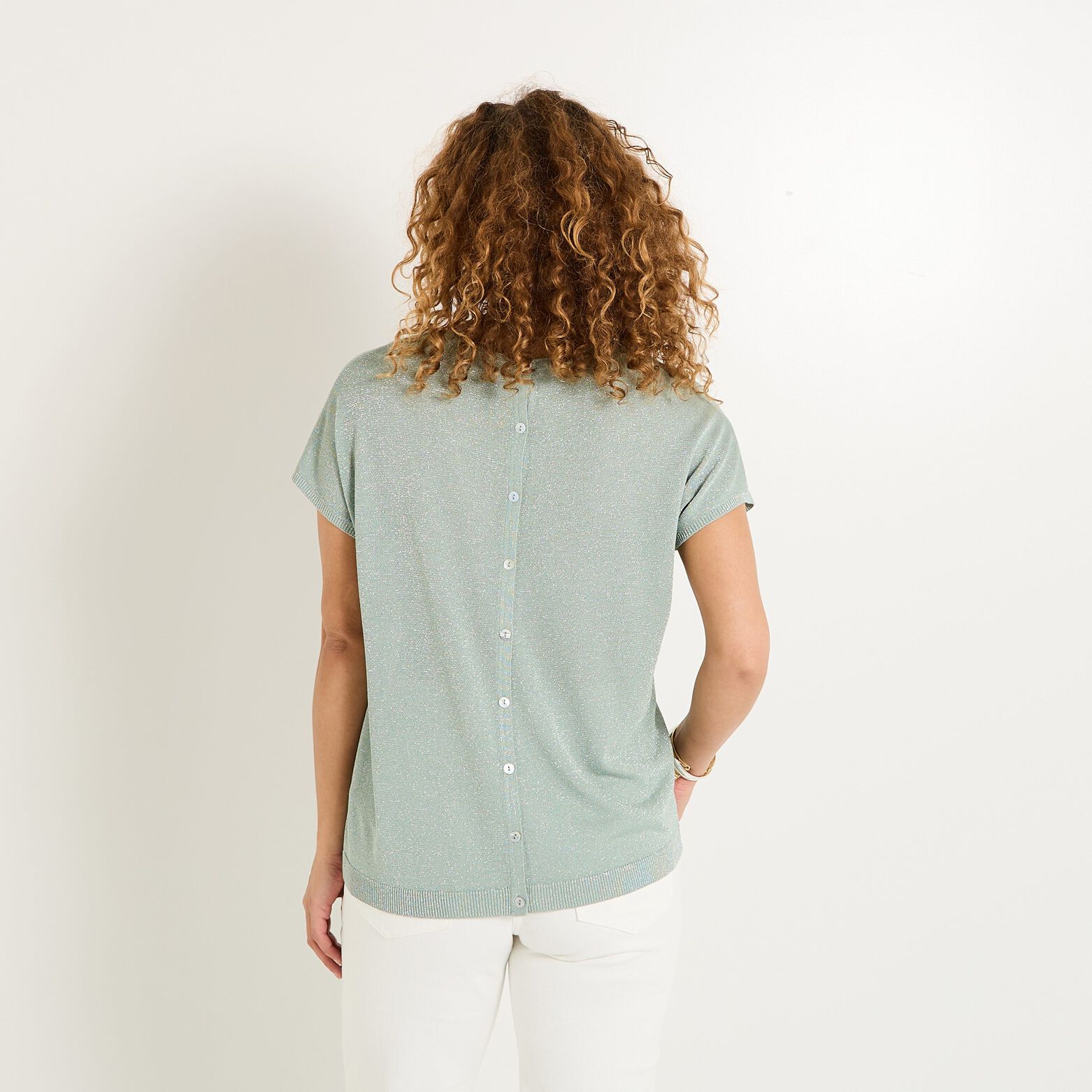 Pull manches courtes femme