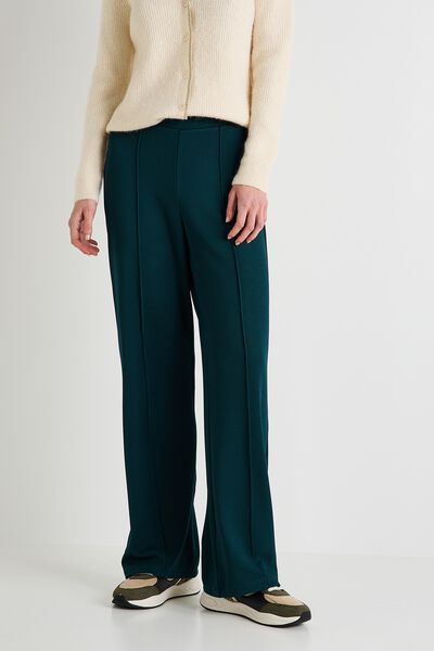 Pantalon large en maille femme