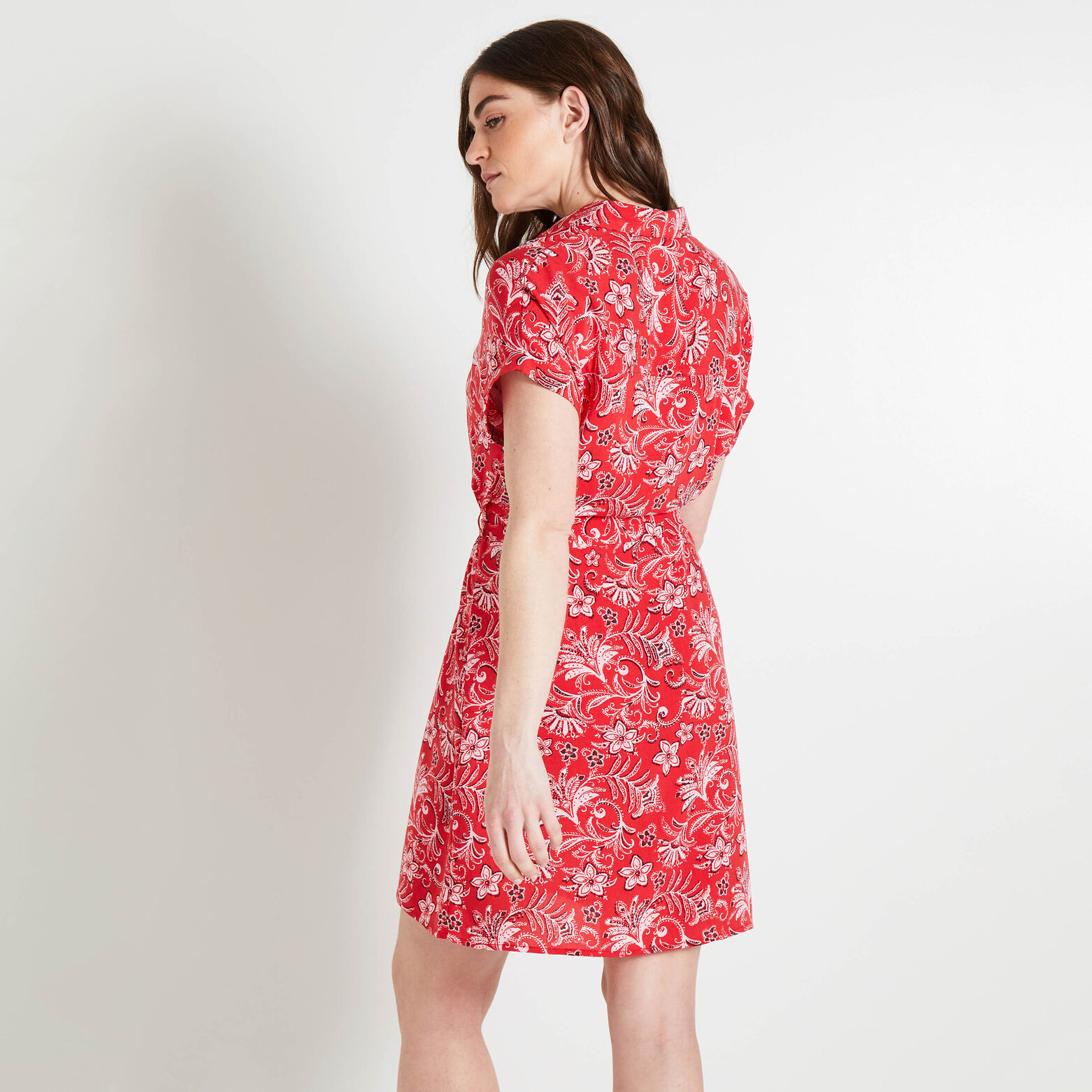Robe chemise imprimée femme