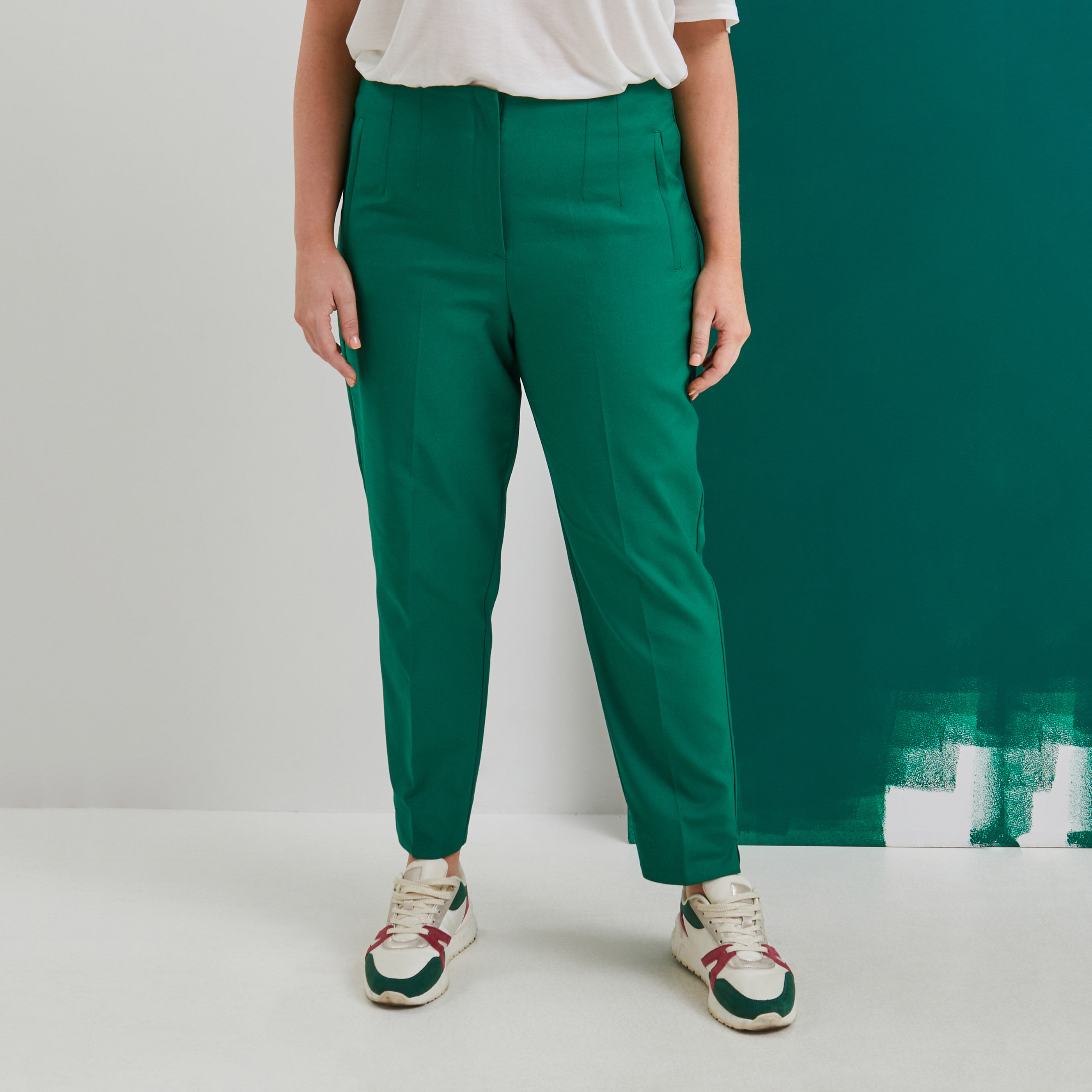 Pantalon cigarette sales fluide femme