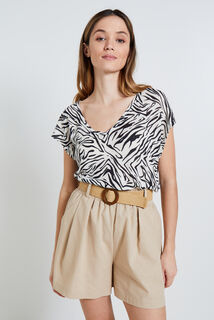 Tshirt viscose et lin femme