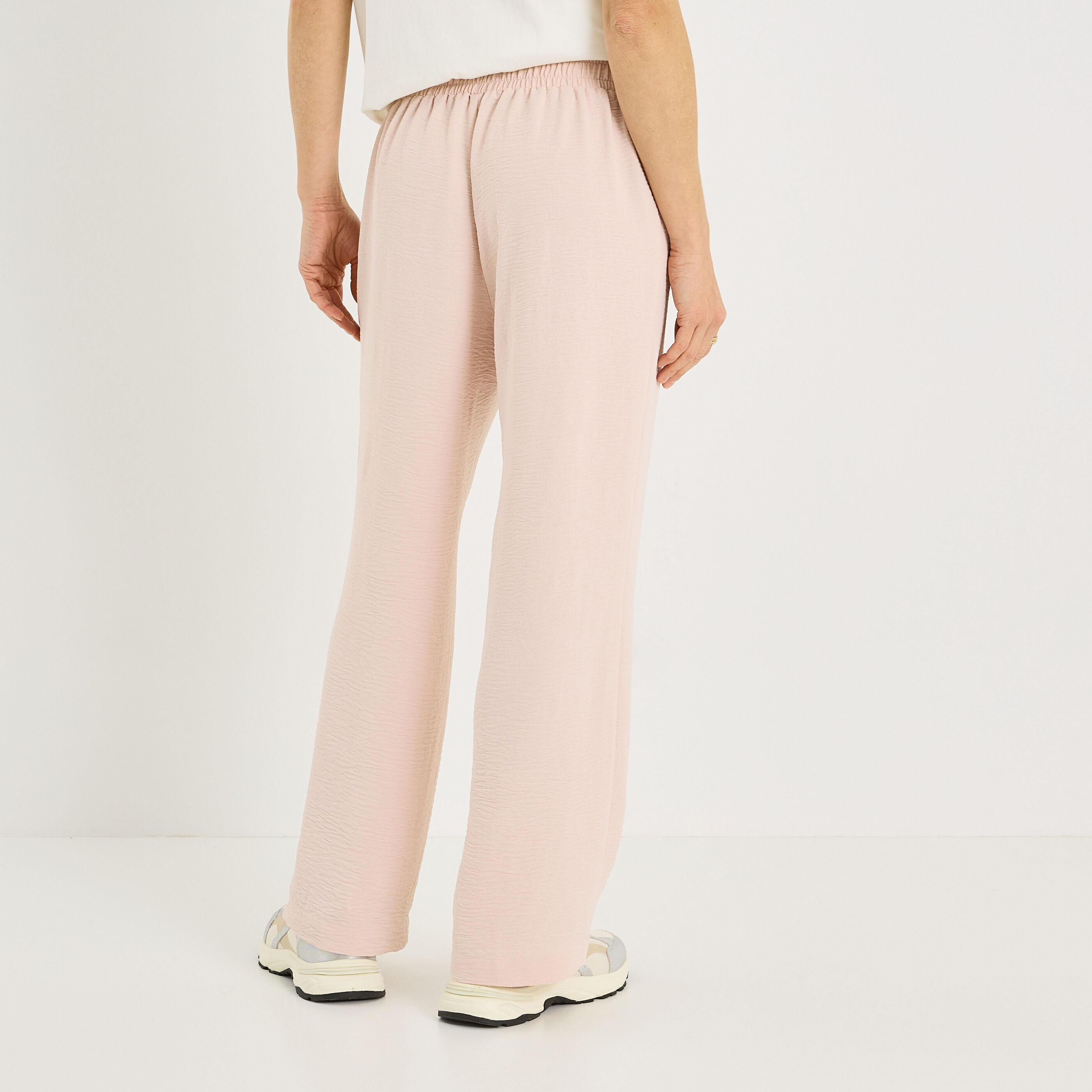 Pantalon fluide taille &eacute;lastiqu&eacute;e femme