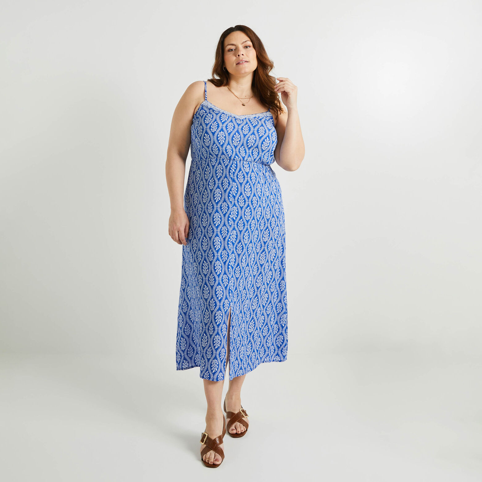 Robe longue imprimée femme